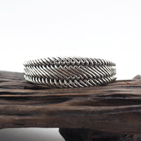 Grand bracelet à bascule en argent sterling