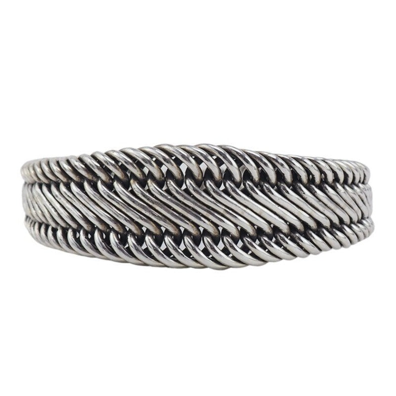 Grand bracelet à bascule en argent sterling
