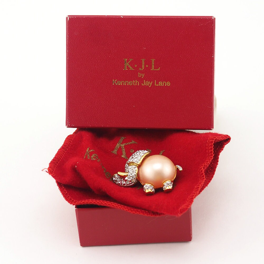 Kenneth Lane Brooch, Elephant Brooch, Vintage Brooch, KJL Brooch, Rhinestone Brooch, Vintage KJL, Vintage Kenneth Lane, Rhinestone Brooch