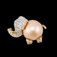 Kenneth Lane Brooch, Elephant Brooch, Vintage Brooch, KJL Brooch, Rhinestone Brooch, Vintage KJL, Vintage Kenneth Lane, Rhinestone Brooch