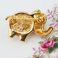 Kenneth Lane Brooch, Elephant Brooch, Vintage Brooch, KJL Brooch, Rhinestone Brooch, Vintage KJL, Vintage Kenneth Lane, Rhinestone Brooch