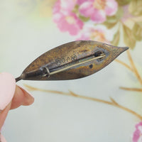 David Andersen Brooch, David Andersen Leaf, Minimalist Brooch, Enamel Brooch, Leaf Brooch, Silver Enamel Brooch, Norway Enamel, 925 Enamel