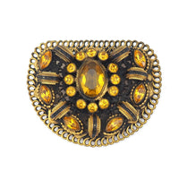 Vintage Dress Clip, Czech Dress Clip, 1930s Jewelry, Rhinestone Dress Clip, Vintage Clip, Dress Clip Vintage, Topaz Rhinestone, Enamel Clip