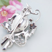 Vintage Jomaz Bird Brooch, Rhinestone Brooch, Joseph Mazer, Vintage Brooch, Vintage Bird Jewelry, Bird lover Gift, Figural Brooch