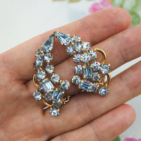 Kramer Earrings, Alexandrite Earrings, Purple Earrings, Clip On Earrings, Crystal Earrings, Rhinestone Earrings, Bridal Earrings