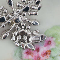 Sherman Pinwheel Brooch, Vintage Rhinestone Brooch, Aurora Borealis Brooch, Fuchsia Brooch, Gustave Sherman, Sherman Jewelry, Crystal Brooch