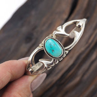 Silver Cuff Bracelet, Turquoise Bracelet, Sand Cast Bracelet, Native American Bracelet, Cuff Bracelet, Silver Bracelet, Sterling Silver Cuff