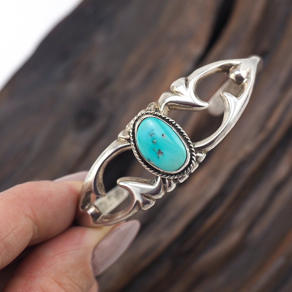 Silver Cuff Bracelet, Turquoise Bracelet, Sand Cast Bracelet, Native American Bracelet, Cuff Bracelet, Silver Bracelet, Sterling Silver Cuff