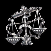 Cini Libra Brooch, Cini Sterling, Cini Zodiac, Vintage Brooch, Cini Brooch, Libra Brooch, Zodiac Brooch, Libra Jewelry, Libra Scales, 925