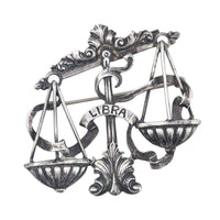Cini Libra Brooch, Cini Sterling, Cini Zodiac, Vintage Brooch, Cini Brooch, Libra Brooch, Zodiac Brooch, Libra Jewelry, Libra Scales, 925