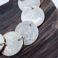 Vintage Netherlands Coin Bracelet, 1930s Coins, Silver Coin Bracelet, Vintage Coins, Silver Coins, Silver Bracelet, 925 Bracelet, OOAK