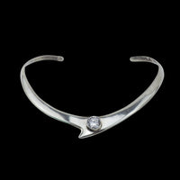 Collar Necklace, Cubic Stone Necklace, Sterling Silver Collar, Mexican Silver Necklace, Silver Necklace, Mexican Silver, Handmade Necklace