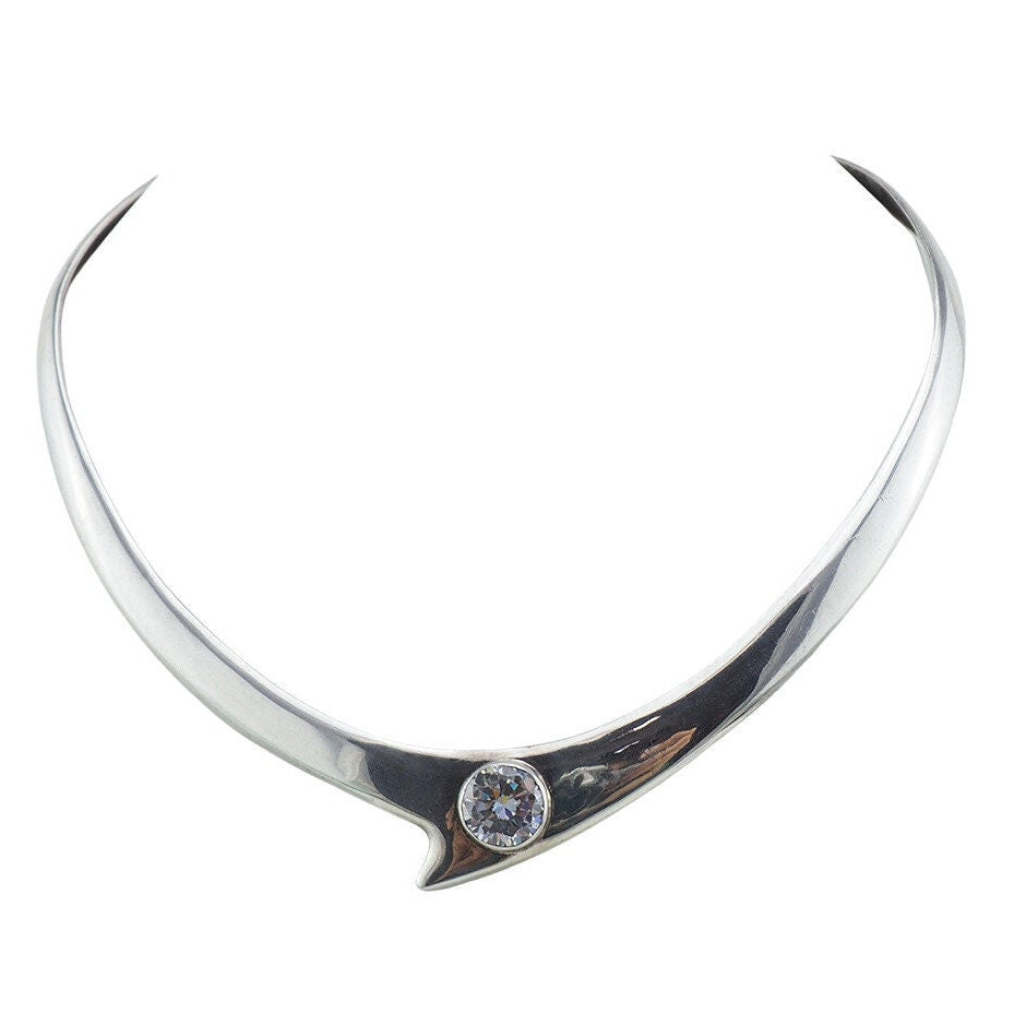 Mexican Silver Collar Necklace