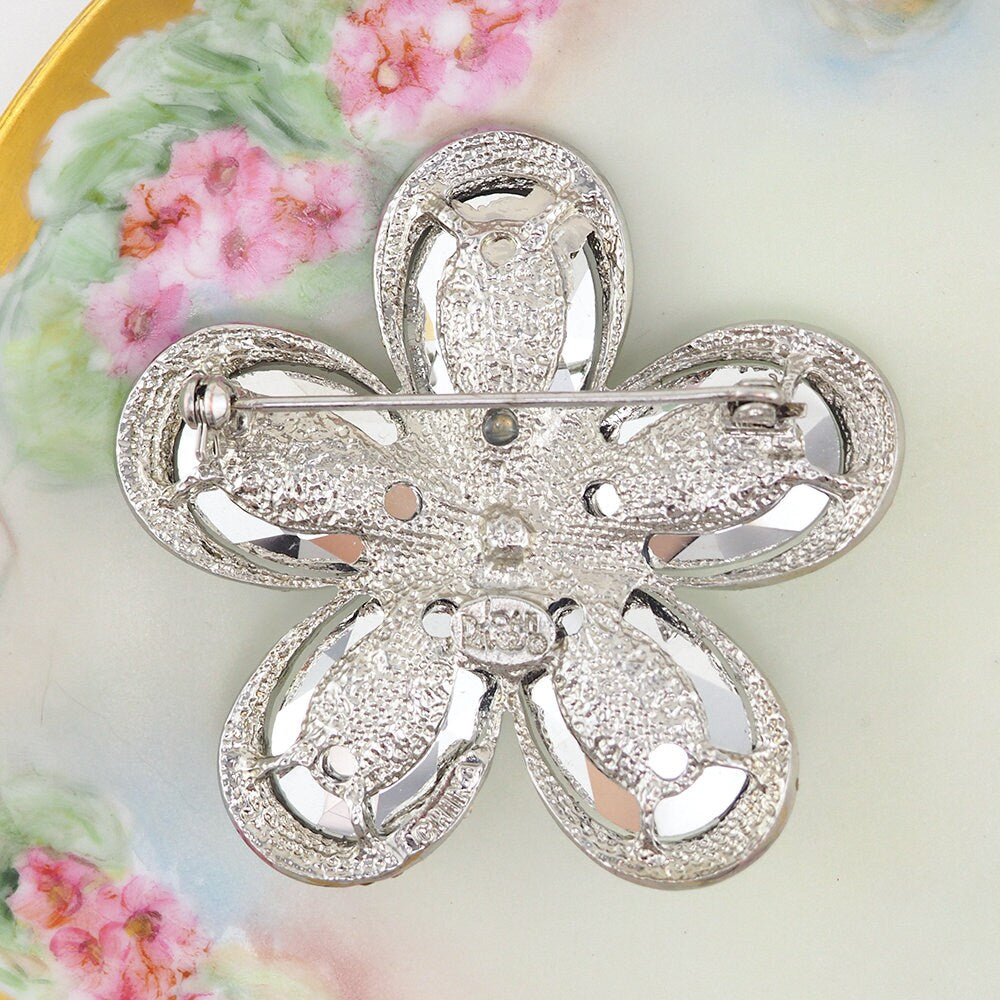 Joan Rivers Brooch, Flower Brooch, Crystal Brooch, Big Flower, Statement Brooch, Joan Rivers Jewelry, Beautiful Brooch, Designer Jewelry