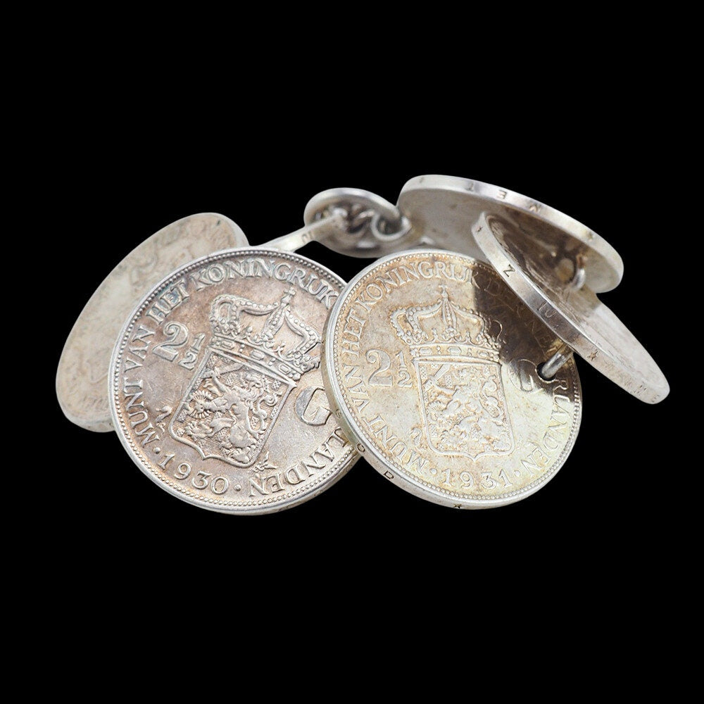 Vintage Netherlands Coin Bracelet, 1930s Coins, Silver Coin Bracelet, Vintage Coins, Silver Coins, Silver Bracelet, 925 Bracelet, OOAK