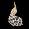 Peacock Brooch, Vintage Brooch, Numbered Brooch, Designer Jewelry, Peacock Pin, Rhinestone Brooch, Bird Brooch, Fantasy Bird Brooch