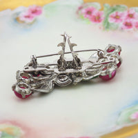 Coro Duette, Coro Dress Clip, Coro Berry Brooch, Coro Enamel Brooch, 1940s Dress Clip, Dress Clip Duette, Moonglow Brooch, Vintage Clips