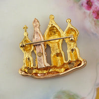 Joan Rivers Brooch, Cathedral Brooch, St. Basils Cathedral, Enamel Brooch, Designer Brooch, Joan Rivers Jewelry, Joan Rivers Pin