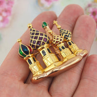 Joan Rivers Brooch, Cathedral Brooch, St. Basils Cathedral, Enamel Brooch, Designer Brooch, Joan Rivers Jewelry, Joan Rivers Pin