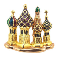 Joan Rivers Brooch, Cathedral Brooch, St. Basils Cathedral, Enamel Brooch, Designer Brooch, Joan Rivers Jewelry, Joan Rivers Pin
