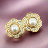 Dior Earrings, Christian Dior, Vintage Earrings, Bridal Earrings, Flower Earrings, Rhinestone Earrings, Clip On Earrings, Gold Tone Earrings