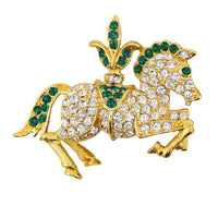 Napier Rhinestone Horse Brooch