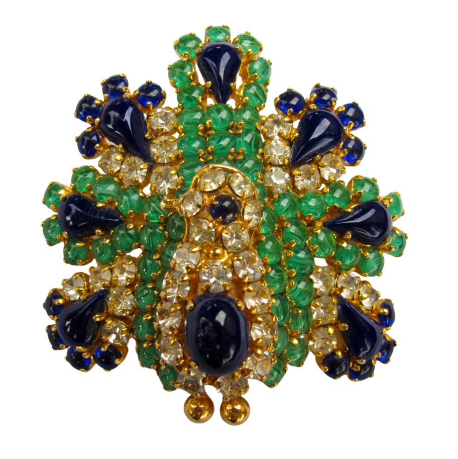 Christian Dior Peacock Brooch