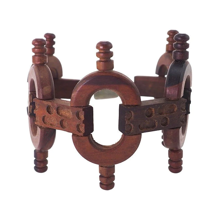 Midcentury Modern Wood Bracelet