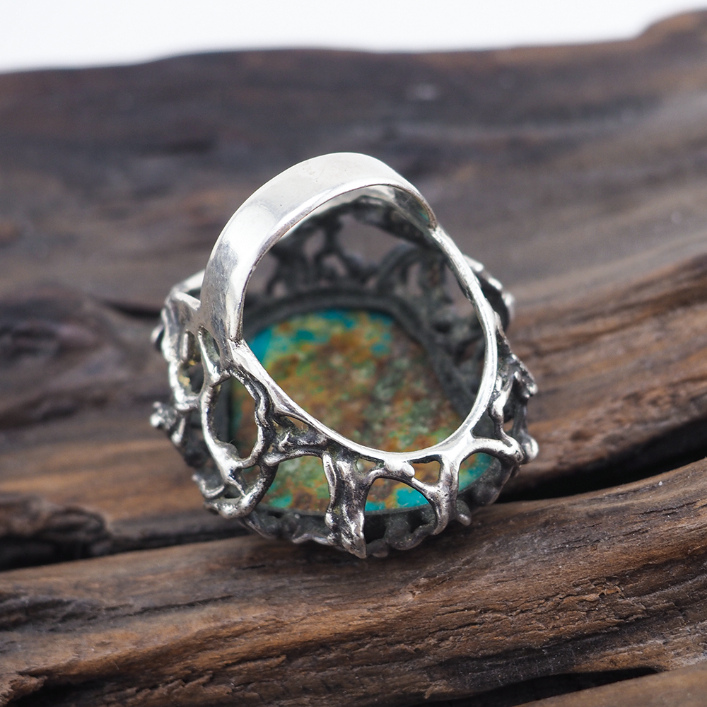 Vintage Turquoise Brutalist Ring
