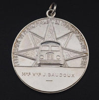 Vintage Silver Art Deco Transportation Medal Pendant
