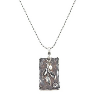 Silpada Sterling Silver Leaf Necklace with Pearl