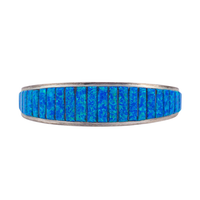 Sterling Silver Opal Cuff Bracelet - Navajo Cuff Bracelet