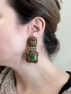 Ornate Vintage Brass Statement Earrings