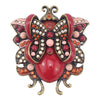 Joan Rivers Red Bug Brooch