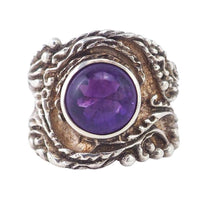 Handmade Silver Amethyst Ring