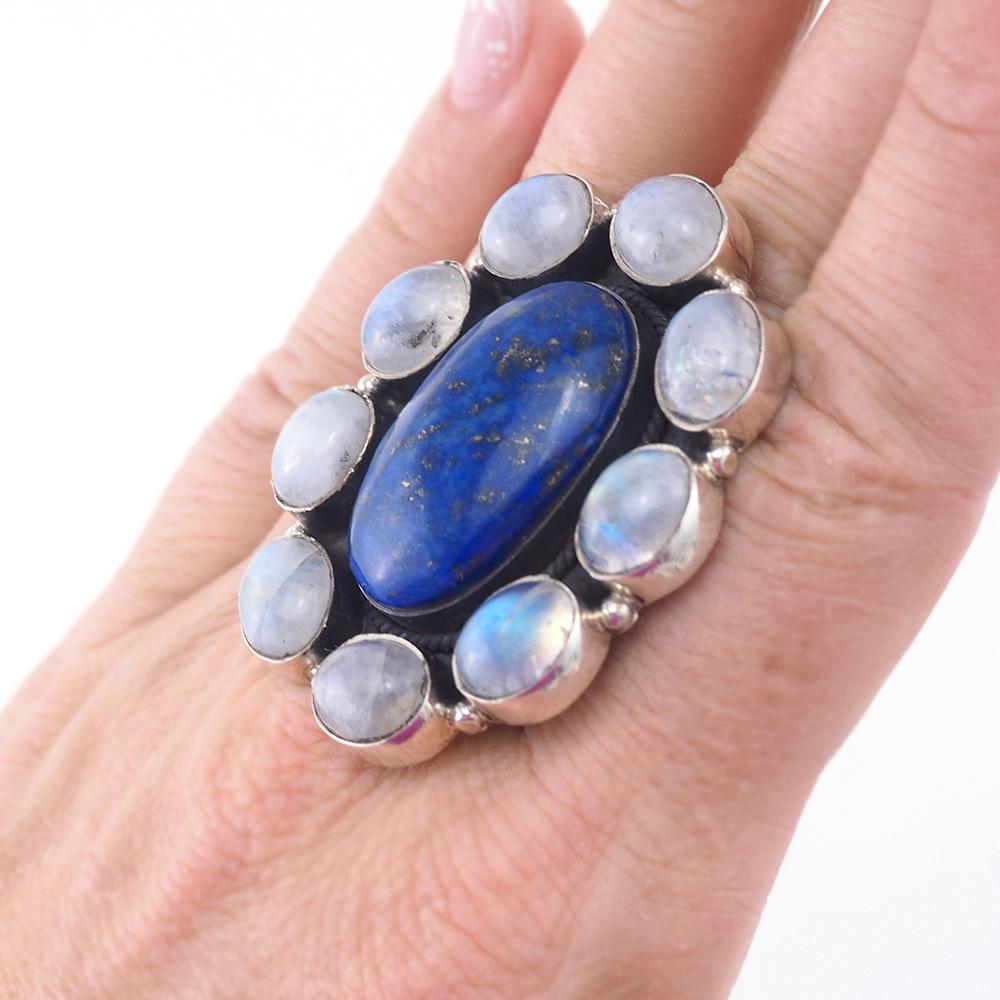 Men's Sterling Silver Lapis Lazuli Ring 