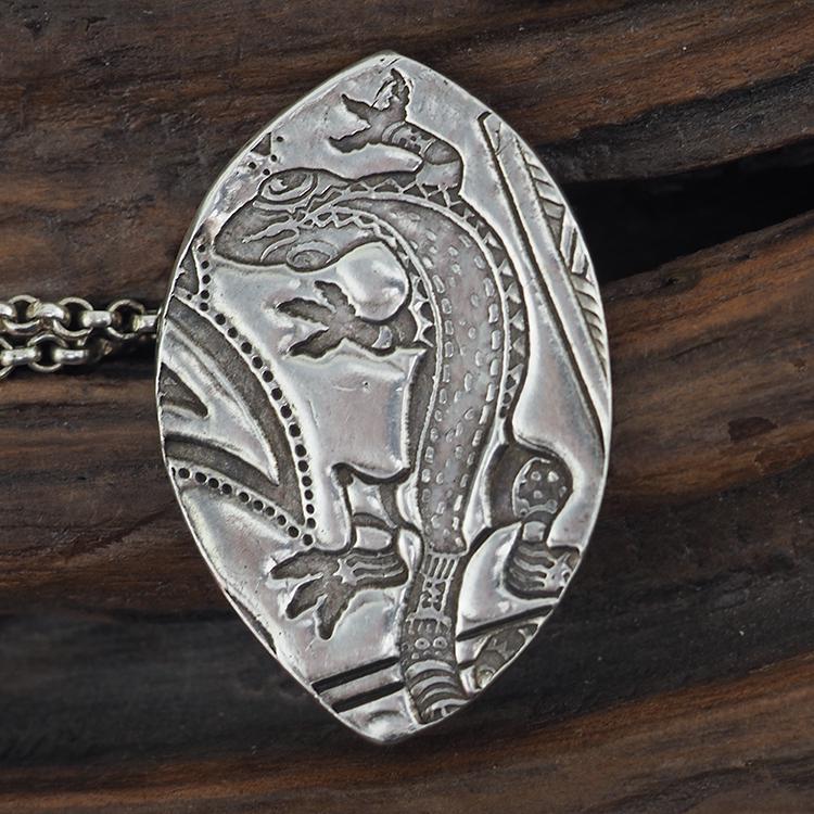 Gecko Necklace, Sterling Silver Necklace, Lizard Necklace, Silver Gecko Pendant, Pendant Necklace, 925 Necklace, Reptile Jewelry