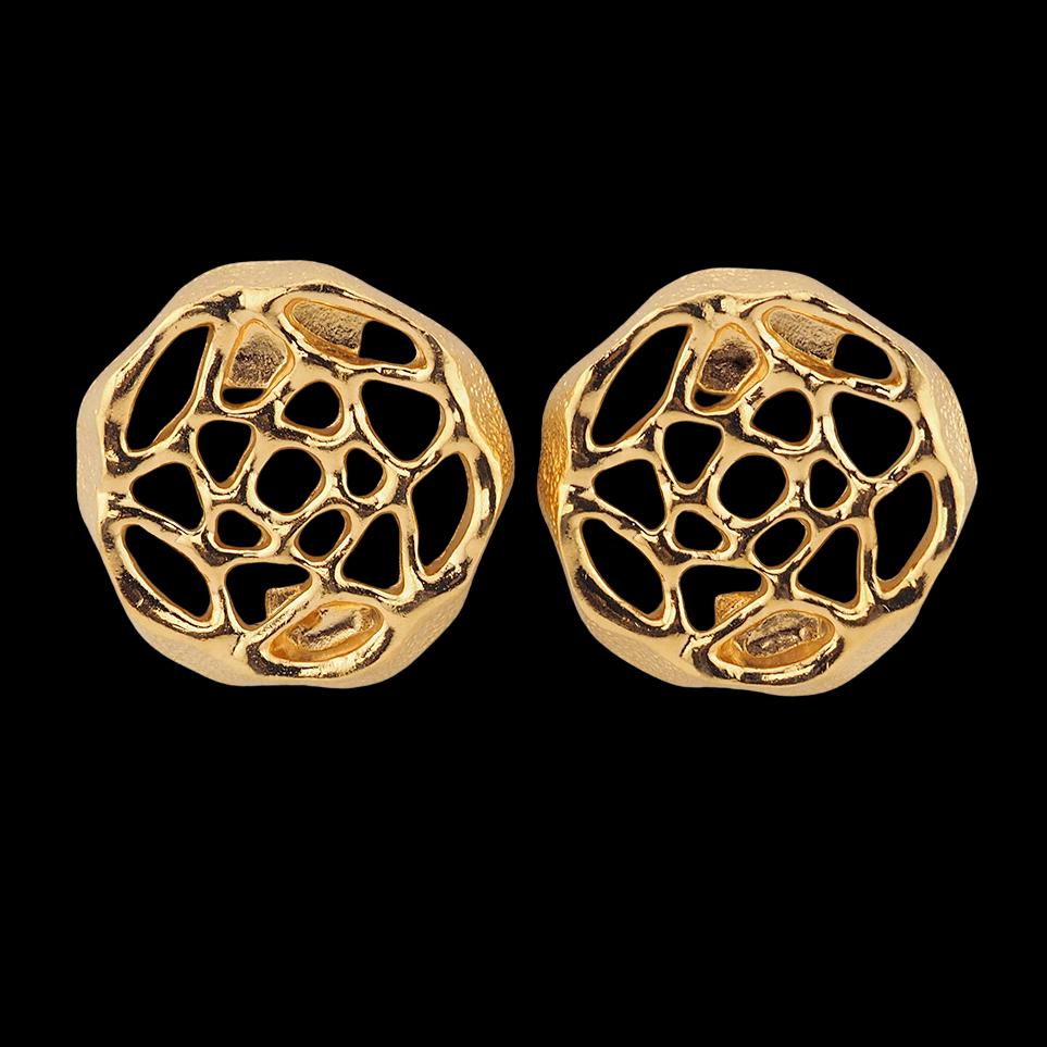 アクセサリー VINTAGE D'ORLAN NECKLESS & EARRINGS Vintage Earrings D'Orlan Gold Plated Clip On – Vintage