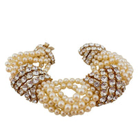 Ciner Pearl Rhinestone Bracelet