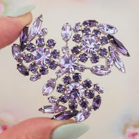 Sherman Pinwheel Brooch, Sherman Alexandrite, Vintage Rhinestone Brooch, Gustave Sherman, Purple Brooch, Sherman Jewelry, Crystal Brooch