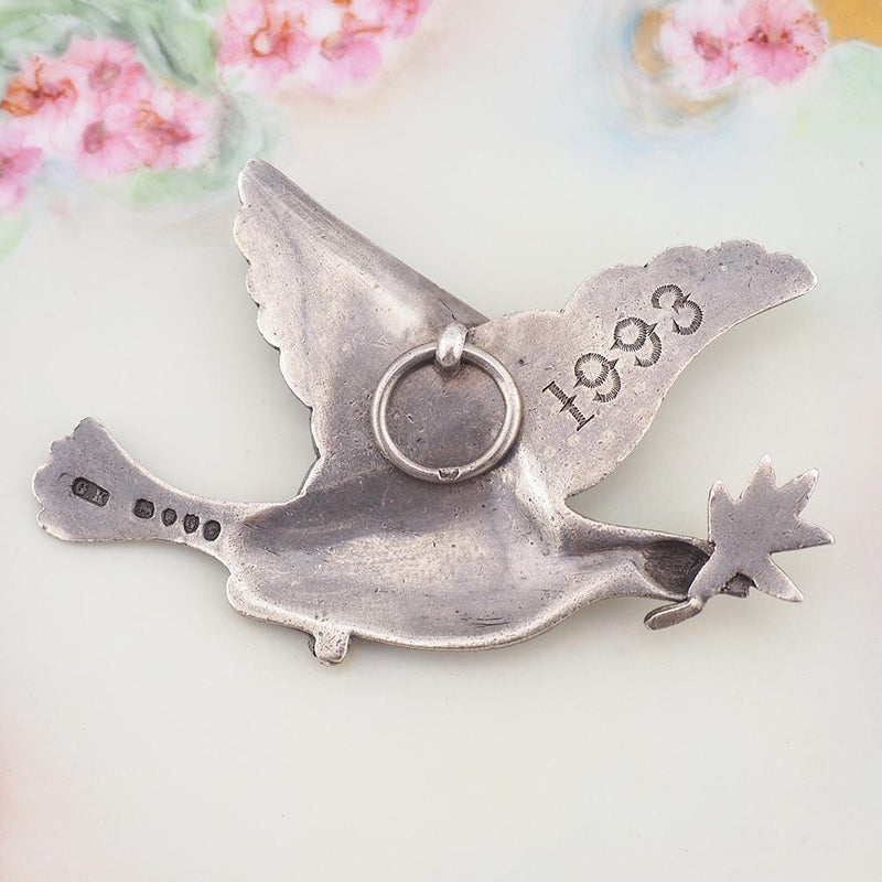 Victorian Silver, Masonic Jewel, Peace Dove, George Kenning, 1882 Pendant, Freemasonry Regalia, Antique Regalia, Masonic Accessory, 925 Bird