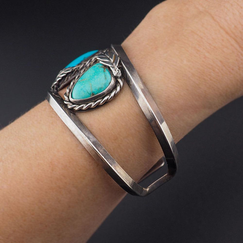 Turquoise Bracelet, Silver Cuff Bracelet, Native American Turquoise, Sterling Silver Bracelet, Native Cuff, Turquoise Cuff Bracelet, 925