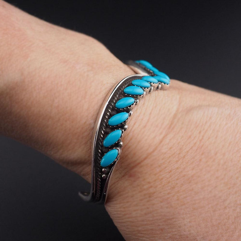 Turquoise Bracelet, Sterling Cuff Bracelet, Chevron Bracelet, Sterling Silver Bracelet, Turquoise Cuff Bracelet, Sterling Cuff, 925 Bracelet