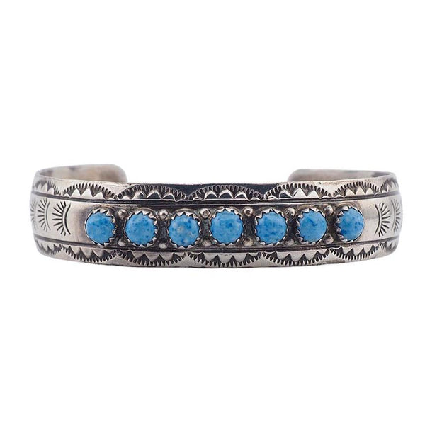 Native American Jewelry - Eddie Yazzie Turquoise Cuff Bracelet