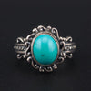 Turquoise Ring, Sterling Silver Ring, Vintage Ring, Antique Style Ring, Blue Stone Ring, Size 7 Ring, Cabochon Ring, 925 Ring