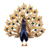 Gold Plated Vintage Peacock Brooch