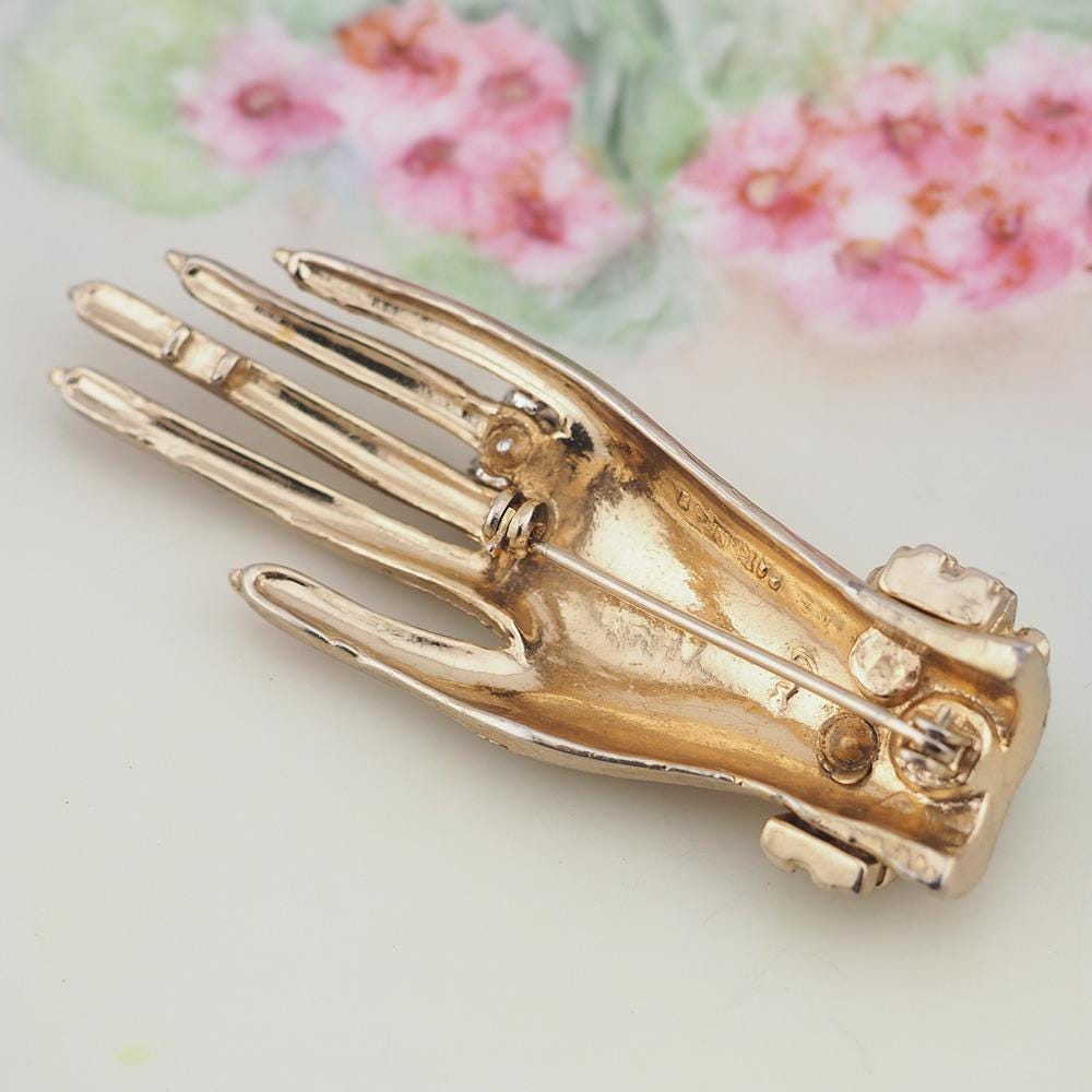 Vintage 1940s Coro Hand Brooch – Vintage Jewelry Girl