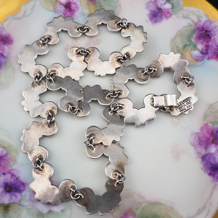 Vintage Los Ballesteros Mexican Silver Scroll Necklace – Vintage