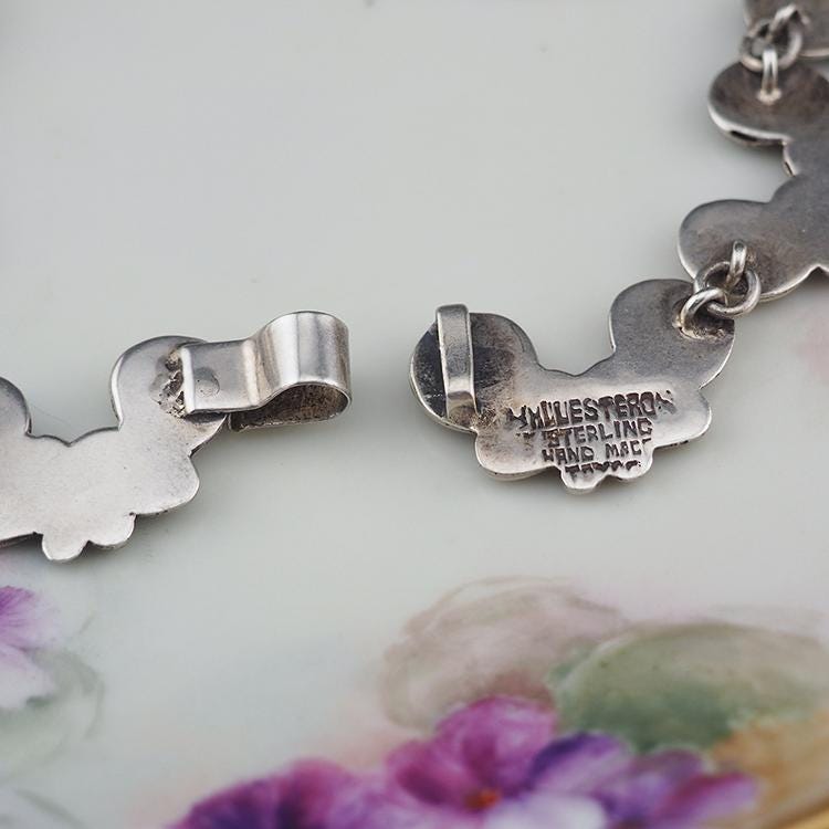 Vintage Los Ballesteros Mexican Silver Scroll Necklace – Vintage