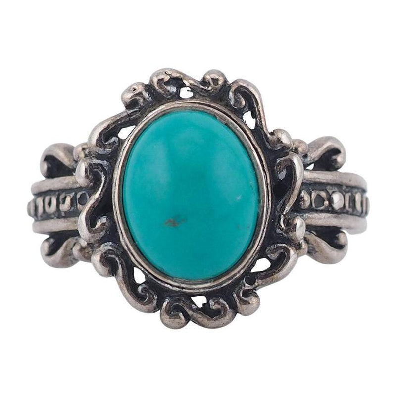 Vintage Turquoise Silver Ring